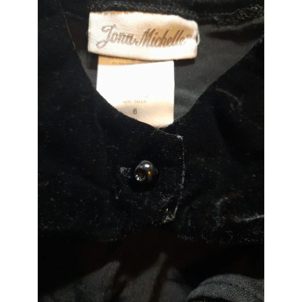 Jona Michelle Girls Black Special Occasion Shrug, Velvet Feel Size 6, Cover-up